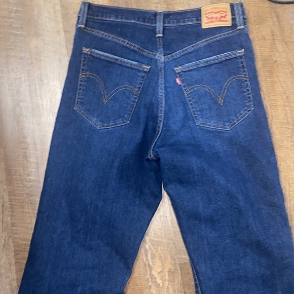 LEVI’S PREMIUM 501 RIBCAGE STRAIGHT ANKLE UNDONE HEM FOR FREE PEOPLE LUXEDENIM - Picture 8 of 14